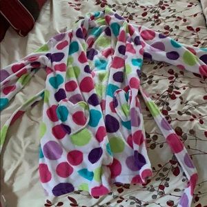 kids polka dot bath robe